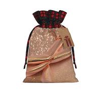KoNsev Bolsa de regalo con cordón de color dorado con purpurina de oro rosa, regalo de vacaciones, suministros de Navidad, decoración de Halloween, 4.7 x 6.9 pulgadas