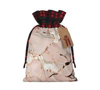 KoNsev Bolsa de regalo con cordón de color mármol de oro rosa, regalo de vacaciones, suministros de fiesta de Navidad de 8.3 x 11.8 pulgadas