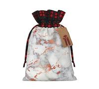 KoNsev Bolsa de regalo con cordón de color mármol de oro rosa, regalo de vacaciones, suministros de Navidad, decoración de Halloween, 4.7 x 6.9 pulgadas