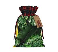 KoNsev Bolsa de regalo con cordón de color plátano y palma, regalo de vacaciones, suministros de fiesta de Navidad de 8.3 x 11.8 pulgadas