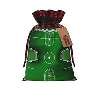 KoNsev Bolsa de regalo con cordón de color verde para campo de fútbol, suministros de Navidad, decoración de Halloween, 4.7 x 6.9 pulgadas