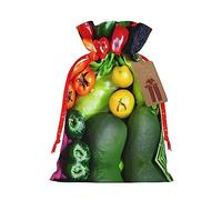 KoNsev Bolsa de regalo con cordón de frutas y verduras frescas, regalo de vacaciones, decoraciones de regalos para suministros de fiesta de Navidad