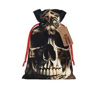 KoNsev Bolsa de regalo con cordón de hueso de esqueleto de rollo de roca, regalo de vacaciones, decoración para suministros de fiesta de Navidad y Halloween, 8.3 x 11.8 pulgadas