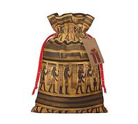 KoNsev Bolsa de regalo con cordón de jeroglíficos egipcios, regalo de vacaciones, decoración para Navidad y Halloween, suministros de fiesta de 4.7 x 6.9 pulgadas