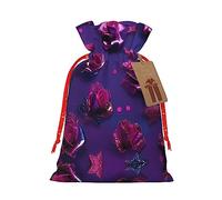 KoNsev Bolsa de regalo con cordón de lentejuelas con purpurina, regalo de vacaciones, decoración para Navidad y Halloween, suministros de fiesta de 4.7 x 6.9 pulgadas