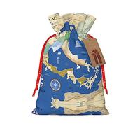 KoNsev Bolsa de regalo con cordón de mapa de Grecia, regalo de vacaciones, decoración para suministros de fiesta de Navidad y Halloween, 8.3 x 11.8 pulgadas