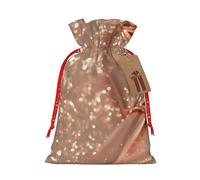 KoNsev Bolsa de regalo con cordón de purpurina de oro rosa, regalo de vacaciones, decoración para suministros de fiesta de Navidad y Halloween, 4.7 x 6.9 pulgadas