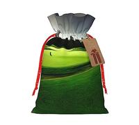 KoNsev Bolsa de regalo con cordón para campo de golf verde, regalo de vacaciones, decoración para Navidad y Halloween, suministros de fiesta de 4.7 x 6.9 pulgadas