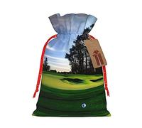 KoNsev Bolsa de regalo con cordón para campo de golf y árbol, regalo de vacaciones, decoración para Navidad y Halloween, suministros de fiesta de 4.7 x 6.9 pulgadas