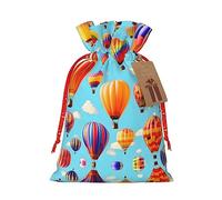 KoNsev Bolsa de regalo con cordón para globos de aire caliente, regalo de vacaciones, decoración para Navidad y Halloween, suministros de fiesta de 4.7 x 6.9 pulgadas