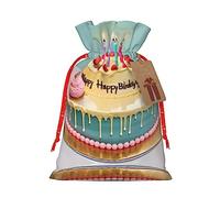 KoNsev Bolsa de regalo con cordón para pastel grande, regalo de vacaciones, decoraciones de regalos para suministros de fiesta de Navidad