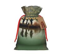 KoNsev Bolsa de regalo con cordón para pescadores de lago de pesca, regalo de vacaciones, decoraciones de regalos para suministros de fiesta de Navidad