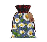 KoNsev Bolsa de regalo de flores de margaritas de primavera con cordón, regalo de vacaciones, suministros de Navidad, decoración de Halloween, 4.7 x 6.9 pulgadas