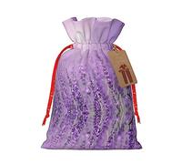 KoNsev Bolsa de regalo romántica con cordón de lavanda morada, regalo de vacaciones, decoraciones de regalos para suministros de fiesta de Navidad
