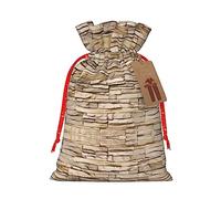 KoNsev Bolsa de regalo rústica con cordón para pared de ladrillo, regalo de vacaciones, decoración para Navidad y Halloween, suministros de fiesta de 4.7 x 6.9 pulgadas
