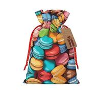 KoNsev Bolsas de Navidad con cordón, bolsas de regalo de Navidad 3D, bolsas de decoración de Halloween, bolsas de regalo de Navidad, bolsas de recuerdo de fiesta, impresión con sabor a galletas