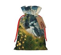 KoNsev Bolsas de Navidad con cordón, bolsas de regalo de Navidad 3D, bolsas de decoración de Halloween, bolsas de regalo de Navidad, bolsas de recuerdo de fiesta, impresión de Irlanda al aire libre