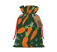 KoNsev Bolsas de Navidad con cordón, bolsas de regalo de Navidad 3D, bolsas de decoración de Halloween, bolsas de regalo de Navidad, bolsas de recuerdo de fiesta, impresión de zanahoria feliz