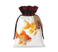 KoNsev Bonita bolsa de regalo con cordón de bloques de colores, suministros de Navidad, decoración de Halloween, 4.7 x 6.9 pulgadas