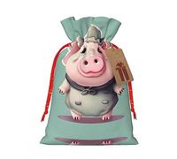 KoNsev Bonita bolsa de regalo con cordón de cerdo, regalo de vacaciones, decoraciones de regalos para suministros de fiesta de Navidad