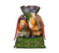 KoNsev Bonita bolsa de regalo con cordón de conejillos de indias, regalo de vacaciones, decoraciones de regalos para suministros de fiesta de Navidad