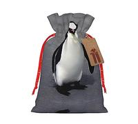 KoNsev Bonita bolsa de regalo con cordón de pingüino, regalo de vacaciones, decoraciones de regalos para suministros de fiesta de Navidad
