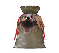 KoNsev Bonita bolsa de regalo con cordón de torre de agua, regalo de vacaciones, decoraciones de regalos para suministros de fiesta de Navidad