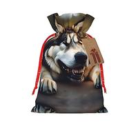 KoNsev Bonita bolsa de regalo con cordón Husky, regalo de vacaciones, decoraciones de regalos para suministros de fiesta de Navidad