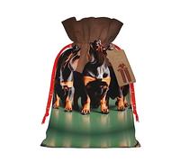KoNsev Dachshund Weiner - Bolsa de regalo con cordón para perro, regalo de vacaciones, decoraciones de regalos para suministros de fiesta de Navidad