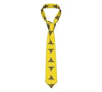 KoNsev Dont Tread On Me Corbata de poliéster para hombre, ideal para bodas, novios, padrinos de boda, misiones, bailes, regalos., Negro, Talla única