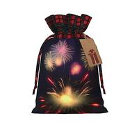 KoNsev Explosion Fireworks - Bolsa de regalo con cordón de bloque de color 3D, suministros de Navidad, decoración de Halloween, 4.7 x 6.9 pulgadas