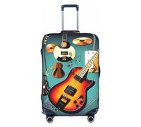 KoNsev Funda para equipaje, protector de maleta de moda para equipaje de 18 a 32 pulgadas, fundas de maleta lavables, estampado de guitarra musical