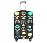 KoNsev Funda para equipaje, protector de maleta de moda para equipaje de 18 a 32 pulgadas, fundas de maleta lavables, impresión de calavera retro