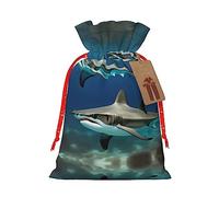 KoNsev Hammerhead Sharks Bolsa de regalo con cordón, regalo de vacaciones, decoraciones de regalos para suministros de fiesta de Navidad