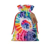 KoNsev Hermosa bolsa de regalo con cordón de tribu arcoíris del mundo, regalo de vacaciones, decoración para suministros de fiesta de Navidad y Halloween, 8.3 x 11.8 pulgadas