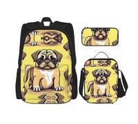 KoNsev Juego de mochilas de 3 piezas, divertido juego de mochilas impresas con bolsa de almuerzo y bolsa para lápices