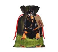 KoNsev Rottweiler - Bolsa de regalo con cordón para papel pintado, regalo de vacaciones, decoraciones de regalos para suministros de fiesta de Navidad