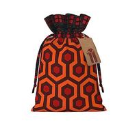 KoNsev Shining Overlook - Bolsa de regalo con cordón de bloque de color, suministros de Navidad, decoración de Halloween, 4.7 x 6.9 pulgadas