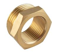 konst-install Reductor de 1 1/4 a 3/4 pulgadas (AG Ø 44,9 mm x IG Ø 24,1 mm) de latón, rosca exterior X rosca interior, reducción AG/IG, accesorio de rosca