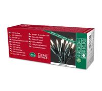 Konst Smide 6303-100 - Mini guirnalda de bombillas led (50 diodos blancos, 230 V, para interiores, cable verde), diseño retro
