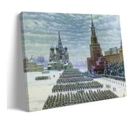Konstantin Yuon Desfile en la Plaza Roja el 7 de noviembre de 1941, pintado en 1949, póster pintado sobre lienzo, arte de pared, impresión de pergamino, para sala de estar, paredes, decoración del