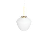 Konsthantverk Lámpara colgante DK 1 luz Latón crudo/blanco mate