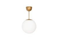 Konsthantverk Lámpara colgante Funkis Glob Latón mate blanco Ø20 cm