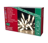 Konstsmide 1111 - 002 - Mini guirnalda de Navidad/para interior (IP20)/VDE/Interior De 230 V/ONE String/10 bombillas transparentes, cable blanco