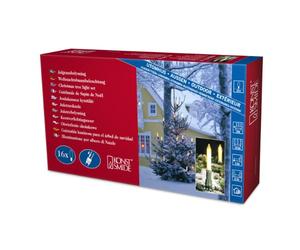 Konstsmide 1128-000 - Guirnalda para el árbol de navidad (velas de luz, 16 luces transparentes, 230 V, para exteriores)