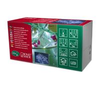 Konstsmide 1231-203 - Guirnalda led con perlas de acrílico (32 diodos de blanco frío, transformador interno de 24 V, cable transparente)