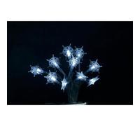 'Konstsmide 1260 - 203 - Guirnalda LED "copos de nieve/para interior (IP20)/VDE/Funciona Con Pilas: 4 x AA 1,5 V (No Incluidas.) 10 diodos de blanco frío, cable transparente)
