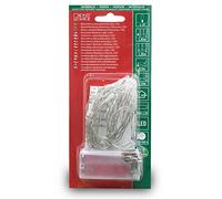 Konstsmide 1407-203 - Guirnalda led para árbol de Navidad (10 diodos de blanco frío, funciona con 2 pilas AA de 1,5 V, cable transparente)