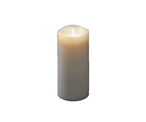 Konstsmide 1861-100 - Vela perfumada con luz led (aroma a lavanda, diámetro de 9 cm, altura de 18 cm, temporizador de 6 horas, 1 diodo blanco cálido, funciona con pilas, para interiores, 2 x D 1,5 V