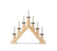 Konstsmide 2285 - 100 - Candelabro de madera con velas, madera, natural